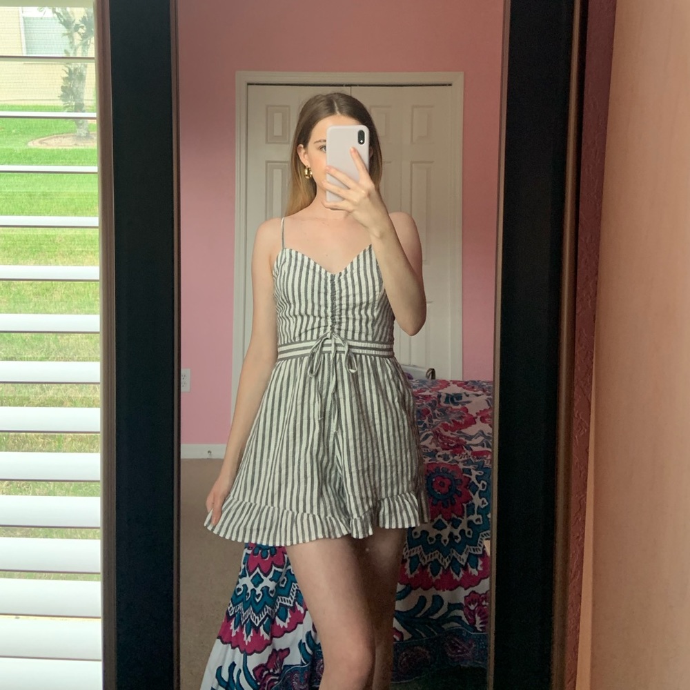 American Eagle Striped Romper